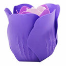 Lovely 24 Pcs Red Scented Bath Soap Rose Petal in Heart Box (Purple) U1M1