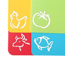 4pcs Plastic Chopping Board Non-slip Fruit Vegetable Pad Kitchen Home Tool