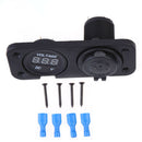 12V 24V Motorcycle Auto Car Cigarette Lighter Digital Voltmeter Volt Meter