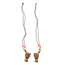 2 Pcs Djembe Pendant African Drum Jewelry Necklace for Children Gift B