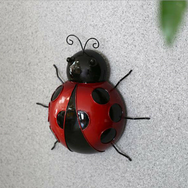 15xGarden Ladybug Insect Ornament Home Garden Decor Wall Hanging Decor Ornaments