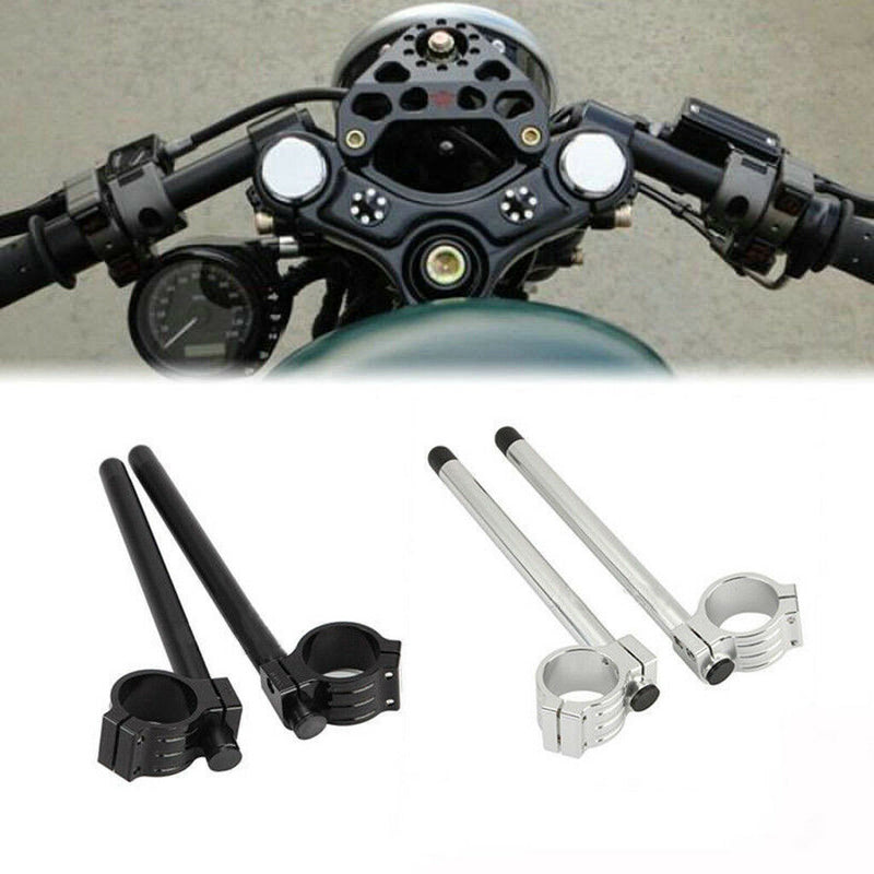 Pair 37mm Clip Ons Separable Handle Bars Forks Durable Aluminum Alloy Black