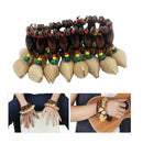 Handmade Nuts Shell Bracelet Handbell for Djembe African Drum Conga Percuss T3X5