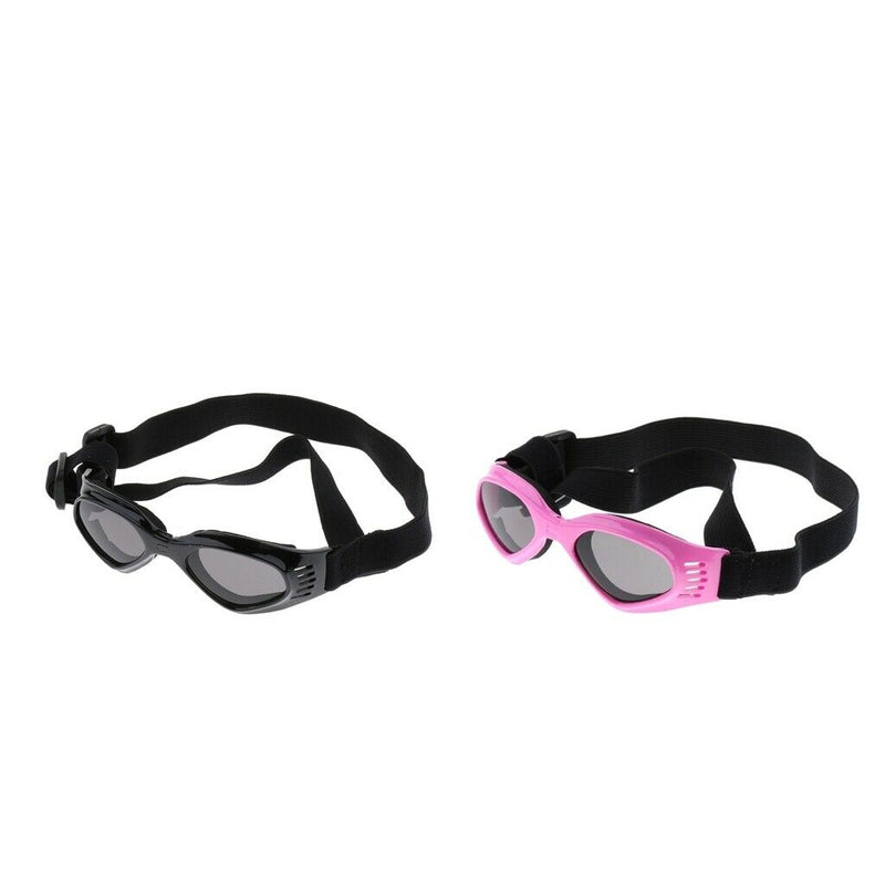 2 Pcs Folding Pet Goggles, Stylish Dog Sunglasses for UV Stop Waterproof