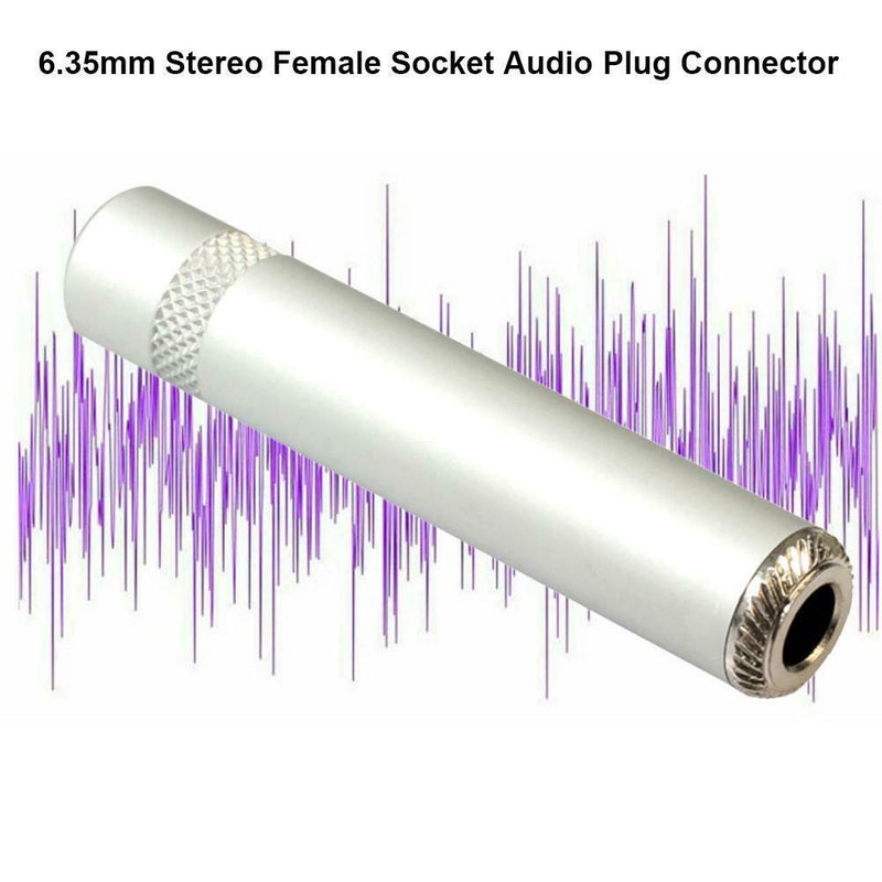 6.35mm Female Socket 6.5mm Audio Plug jack Connecto Microphone Amplifier Adapter
