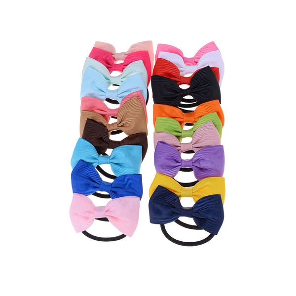 20x NewBorn Baby Girl Toddler Kids Hair Bow Hair Band Headband Grosgrain M Gw