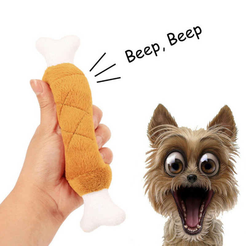 Pet dog puppy toys chicken legs design small dogs chew squeak plush sound to BX