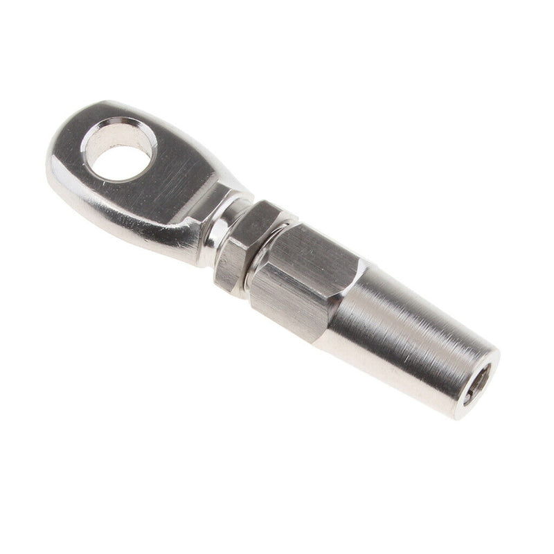 2X 316 Stainless Steel Wire Cable Rope Eye DIY Fitting Rigging Hardware 6mm