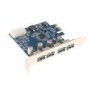USB 3.0 2 Internal Rear 4 Ports PCI Express Card 4PIN Adapter For PC Desktop