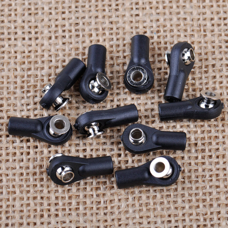 10PC 1.9cm M3 Long Straight Plastic Rod End fit for 1:10 4WD RC Off-Road Crawler