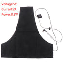 USB Electric Heating Pad 3 Gear Adjustable Thermal Clothing Heated Vest Warm