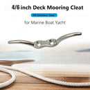 Stainless Steel Flagpole Rope Cleat Fixed Hook Boat Accessories (6 inch) A
