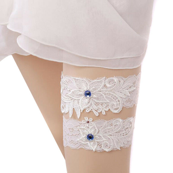 2pcs/set Women Wedding Leg Ring Garter White Lace Bride Garters Belt Fashion  Gw