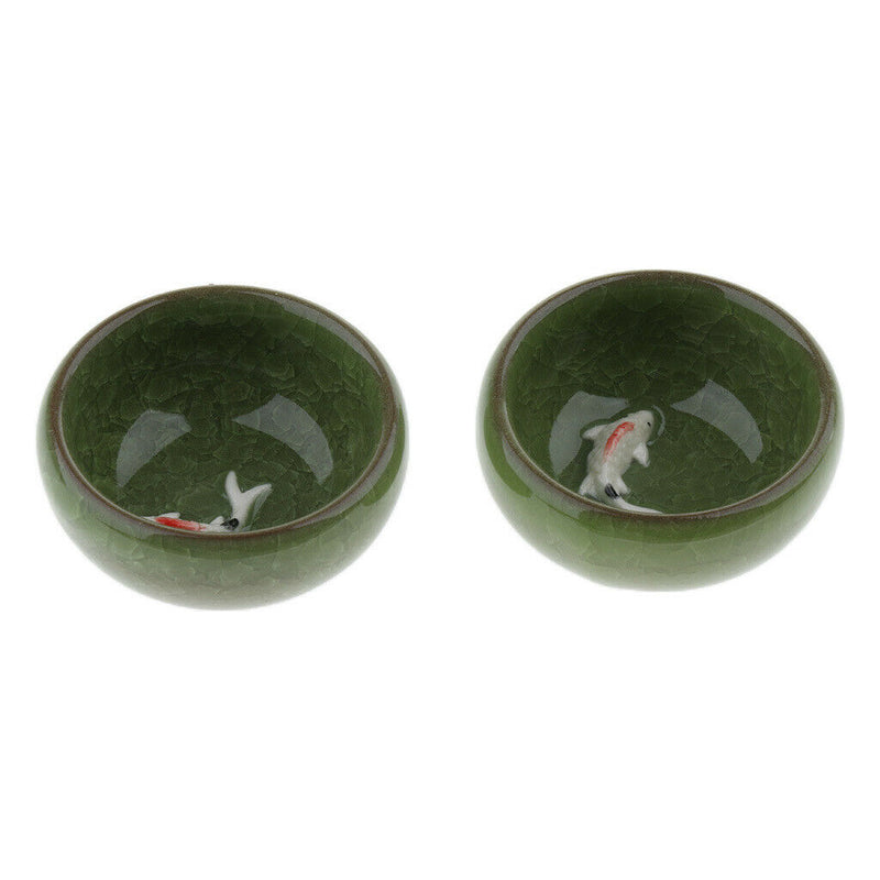 2pcs Reptile Food Water Dish Worm Bowl Ceramic Mealworm Feed Feeder Random