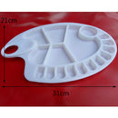 1pc 17 Grid fish shape Watercolor Plastic Painting Tray Paint Mixing Palette BX