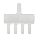 Plastic 4 Way Aquarium Oxygen Tube Fitting Splitter Manifold Tap Valve