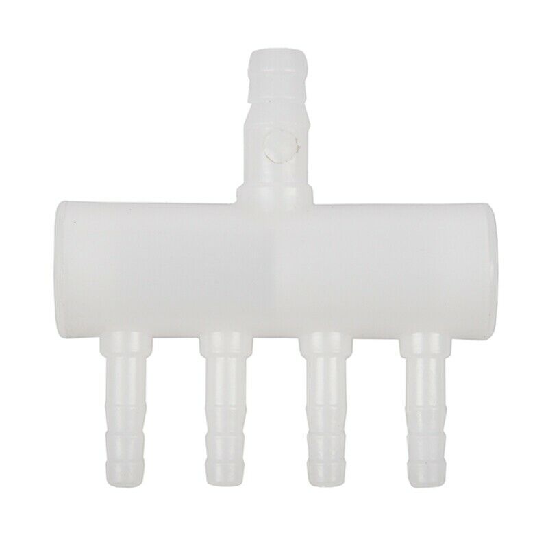 Plastic 4 Way Aquarium Oxygen Tube Fitting Splitter Manifold Tap Valve