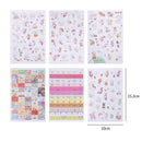 6pcs DIY Cute Cartoon Rabbit Waterproof Stickers Album Mobile Diary Decor