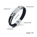 Three Layers Silicone Wrap Bracelets for Man New Fashion Simple Design Stee