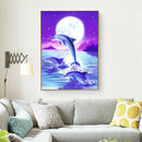 5D Diy Diamond Painting Animal Dolphin Mosaic Embroidery Animal Cross Embro