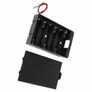Black plastic battery holder box box with cover for 6 x AA 9V battery P1A4