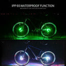 Rechargeable Bike Wheel Hub Lights Waterproof LED Cycling Colorful Spoke Lights