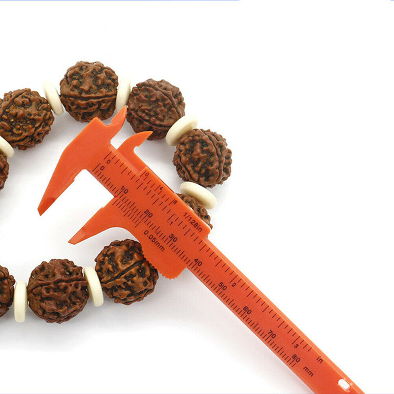 Tiny Mini 80mm Double Scale Plastic Vernier Caliper Ruler Gauge Measuring Tools