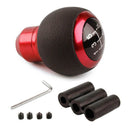 Universal Car 5 Speed Manual Gear Shift Knob Shifter Lever Stick Round Ball Red