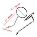 1 Pair Motorcycle Rear View Side Round Mirrors Scooter 10mm Rearview Univers%!