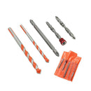 5pcs/set Threaded Triangle Tungsten Steel Wall Tile Concrete Drilling Bit