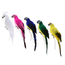 5Pcs Lifelike Macaw Parrot Artificial Feathered Bird Statue for Home Outdoor