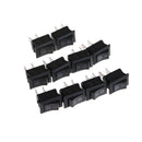 10x 10*15MM Small Black Rocker Switch KCD1-11 250VAC/3A 6A 125V AC 2P SwitchesJR