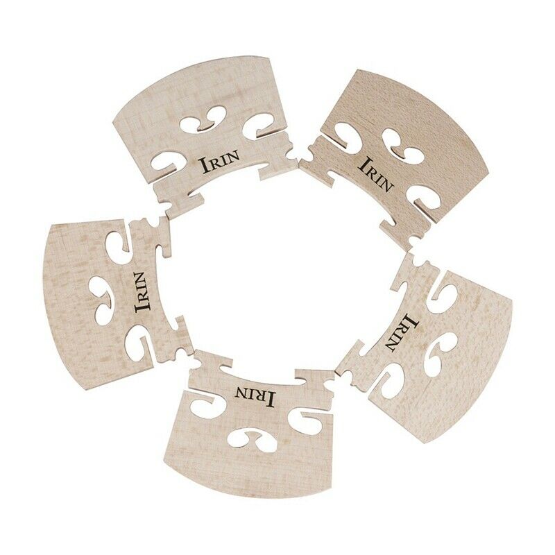 Irin 5Pcs/Lot Maple Wood Regular Acoustic Violin Bridge 4/4 Sizes Durable V
