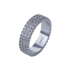 Fashion Zircon Full Drill Diamond Ring for Women Engagement Jewelry (US 7) A