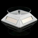 White Solar/Battery Powered Rotating Stand Product Display Art Jewellery Ex Q5W6