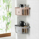 2Pcs Bathroom Shelf Tripod Powerful Wash Shelf Toilet Storage Rack Bathroom F1V9