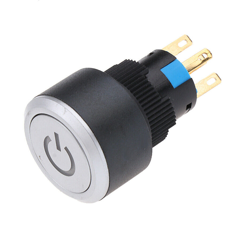 IP67 Vandal Proof Push Button Switch With LED Illumination 22mm Panel Dash