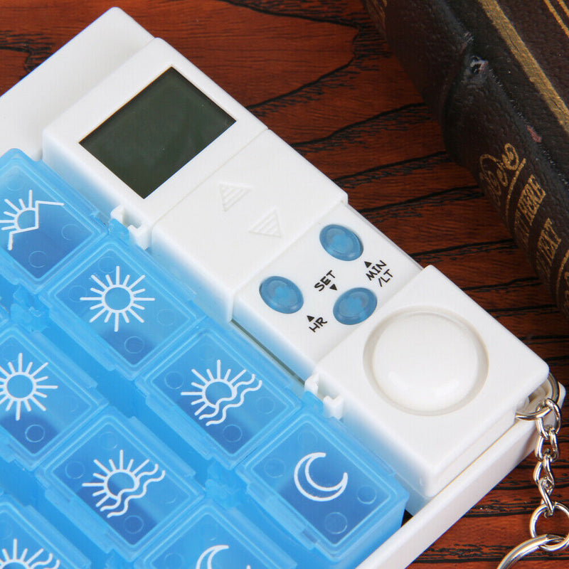 28 Slots Weekly 7 Days Portable Pill Box Colorful Plastic Holder Pill Cases A