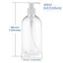 2pcs Large Lotion Bottles Travel Shampoo Containers Pump Refillable Bottles