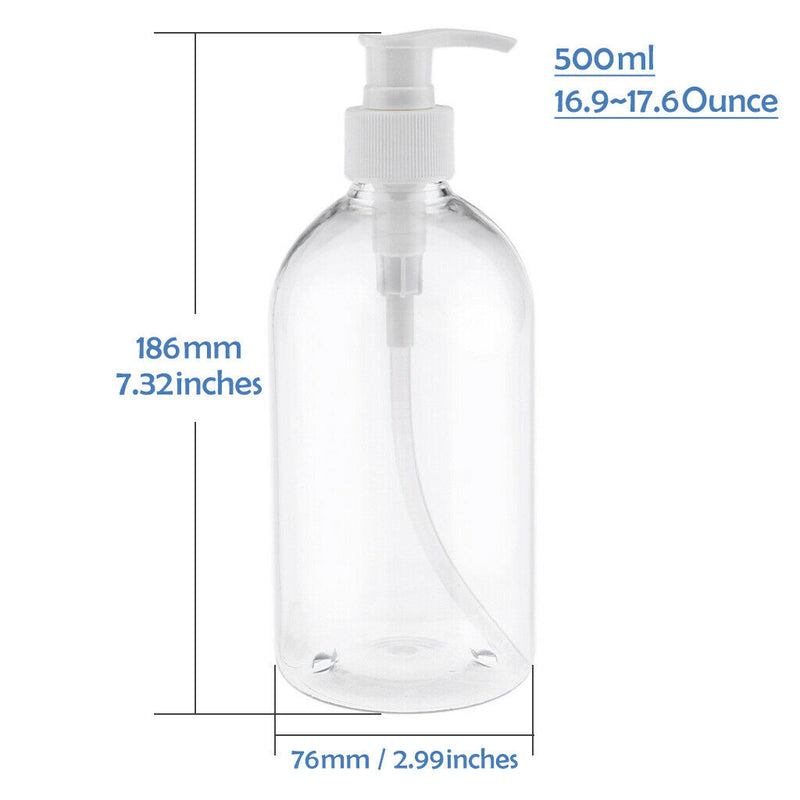 2pcs Large Lotion Bottles Travel Shampoo Containers Pump Refillable Bottles