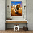 Painting By Numbers Kit DIY Animals Elephant Canvas Oil Art Picture Craft