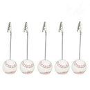 Home Office Baseball Shaped Note Paper Memo Clip Table Number Holder Name P