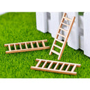 10Pcs Micro Landscape Decoration Wooden Ladder Ornament Garden DIY Crafts Wood