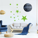 Star Moon Luminous Wall Stickers Kids Room Fluorescent Ceiling Decals (A) A