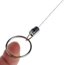 Fishing Zinger Retractor Key Ring Holder Retractable 60cm Anti Lost Steel Cable