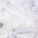 50Pcs Pocket Paper Fans Folding Handheld Fan Heart Shape For Wedding Party