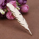 50pcs/Bag Feather Wooden Chips DIY Craft Accessories Clothing Decoration
