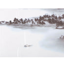 Excellent Black Color Bamboo Mountain Rivers Boats Wall Stickers Chinese- 3C
