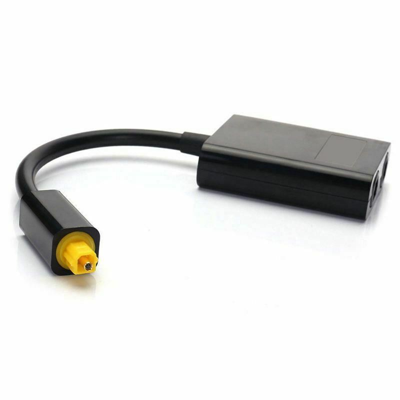 Dual Port Digital Optical Fiber Audio Splitter Cable Adapter 1 In 2 Out S2O1