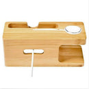 2 In 1 Bamboo Stand And Charging Station Cradle Holder Removable Stand For